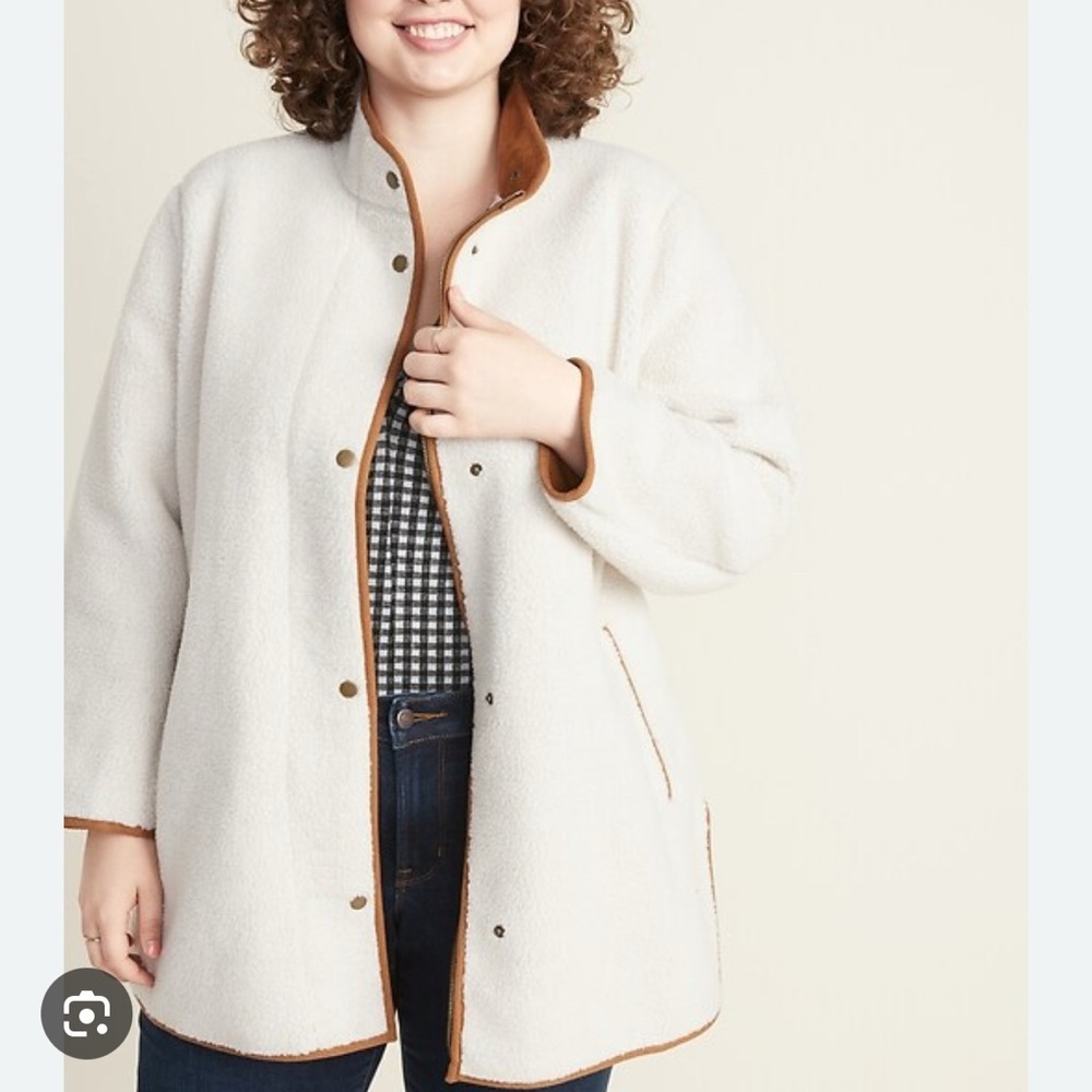 Old Navy Sherpa Suede Jacket Coat